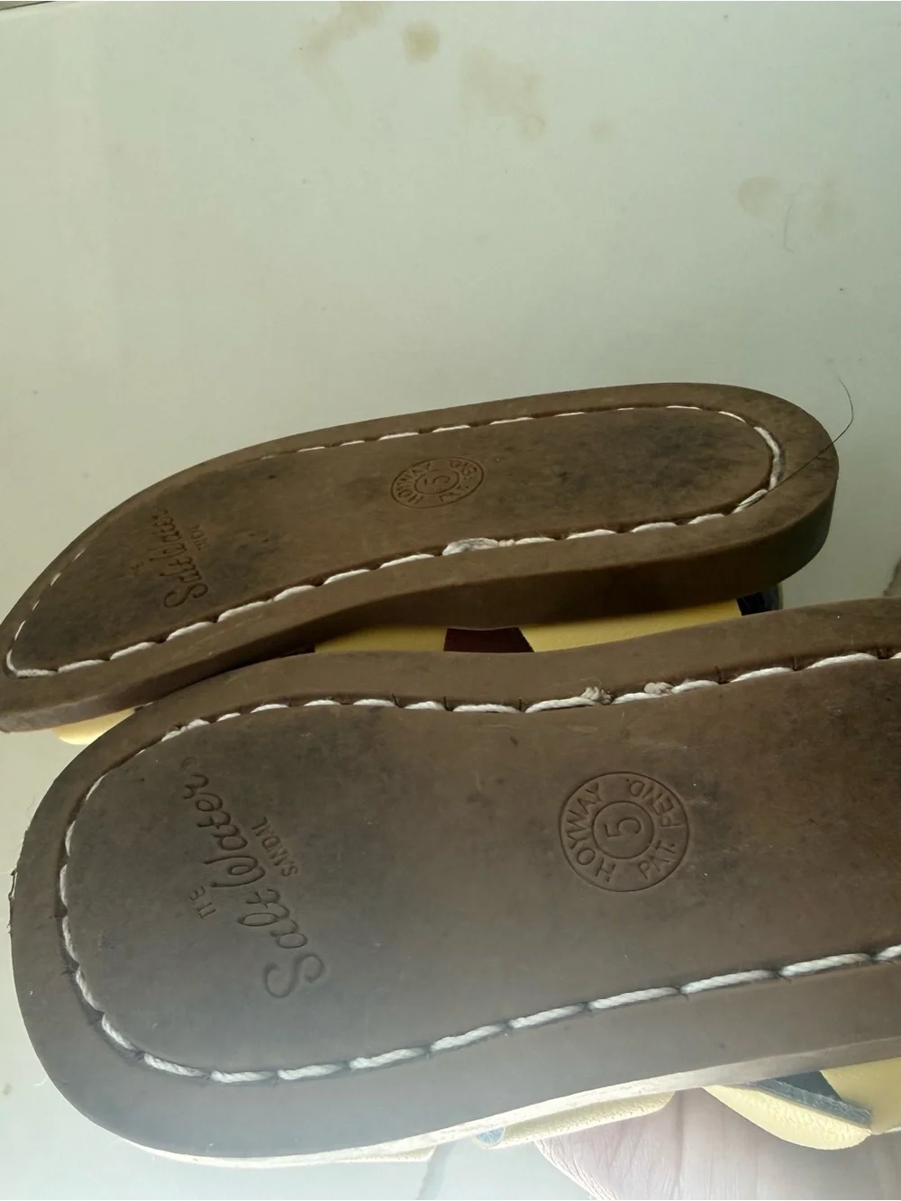 Salt Water Sandals by Hoy Pale Yellow Kids Leather Sandals